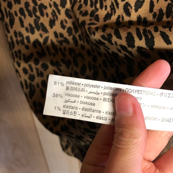 ZARA / cheetah print mockneck top M - Picture 4 of 5